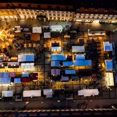 Bamberger Weihnachtsmarkt von oben