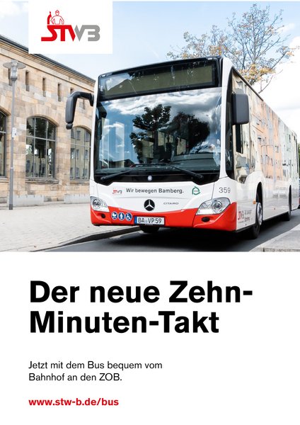 Der neue Zehn-Minuten-Takt Busfahren in Bamberg