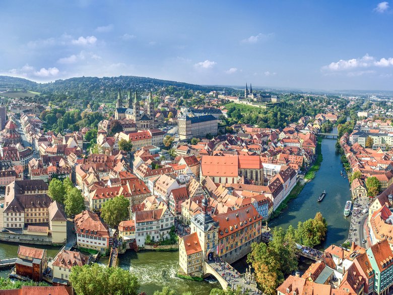 Bamberg Stadtansicht aus der Luft