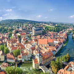 Bamberg Stadtansicht aus der Luft